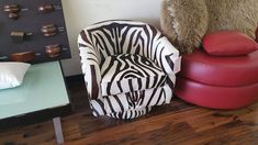 Club Swivel Chair With  Zebra Stamped Leather Modern Living Space, Stamped Leather, Entertaining Guests, Zebras, Swivel Chair, Leather Upholstery, Modern Living, 360 Degree, Statement Pieces