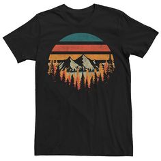 Update your casual wardrobe with this Men's Deeply Wild Forest Mountains Graphic Tee. FEATURES Crewneck Short sleeveFABRIC & CARE Cotton Machine wash Imported Color: Black. Gender: male. Age Group: adult. Retro Black T-shirt For Fall, Black Retro T-shirt For Fall, Mountains Graphic, Mountain Graphic Tee, Wild Forest, Mountain Shirt, Casual Wardrobe, Shirt Design, Age Group