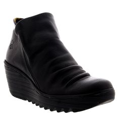 PRICES MAY VARY. Slouchy ankle boot featuring full-length instep zipper and textured platform wedge Slouchy Ankle Boots, Cozy Winter Boots, Casual Wedges, Fly London, Boots Women Fashion, Ladies Of London, Pump Dress, Platform Wedge, Cool Boots