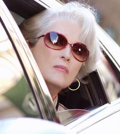 Meryl Streep as Miranda Priestly - Production Still Motion Pictures, Lady Boss, Chanel Sunglasses, Boss Lady