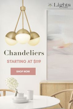 the chandeliers are starting at $ 19 shop now