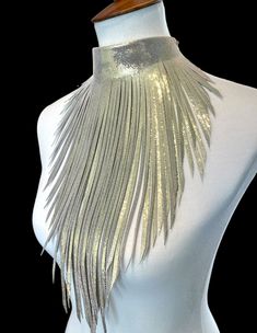 Leather Fringe Necklace Leather Fringe Choker Beige Leather - Etsy Fringe Choker Necklace For Party, Elegant Fringe Necklace For Festival, Leather Fringe Necklace, Necklace Leather, Fringe Necklace, Leather Chokers, Greenville Sc, Necklace Statement, Necklace Long