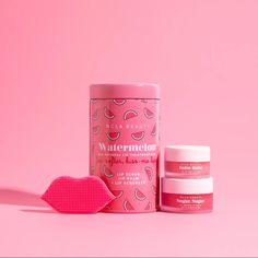 An Intense, Natural And Vegan Lip Treatment Duo In A Delicious Watermelon Scent. Sugar Lip Scrub Gently Exfoliates, Hydrates And Brightens, While Balm Abbr Lip Balm Intensely Soothes And Nourishes Lips. Ncla Beauty, Vanilla Body Butter, Natural Body Scrub, Vegan Lip Balm, Gift Boxes For Women, Exfoliating Body Scrub