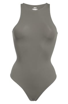 Sculpt your body's natural shape with a high-neck bodysuit from Kim Kardashian West's SKIMS that holds you in and lifts you up in all the right places. Reflecting the brand's passion for highly technical shapewear solutions for every body, this everyday piece has whisper-soft, seamless construction, high-cut legs and a thong back that remains invisible under clothing. Style Name:Skims Fits Everybody High Neck Bodysuit (Regular & Plus Size). Style Number: 6125046. High Neck Bodysuit, Bodysuit Tops, Outfit Png, Shapewear Bodysuit, Diy Kits Gift, Women's Shapewear, Natural Shapes, Body Suit, Cute Anime Couples