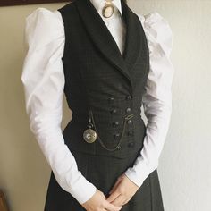 Victorian Vest, Ladies Vest, Flat Pattern, Old Fashion Dresses, Retro Mode, Moda Vintage, Mode Vintage, Historical Fashion, Character Outfits