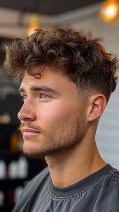 27 Fade Haircuts for Men: Precision and Style Combined High Fade With Fringe Men, Men’s Clean Haircut, Men’s Modern Hairstyles, Back Of Mens Haircut, Men’s Fade Haircuts With Curly Hair, Men Cute Hairstyle, Faded Sides Long Top Men's Hairstyle, Faded Haircut For Men Curly Hair, Man Hair Cuts Short