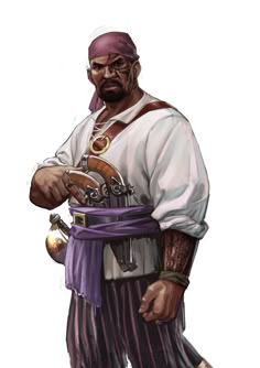 an image of a man dressed in pirate clothing