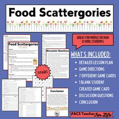 food scatterers with text and pictures