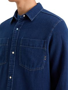 Discover the unmatched versatility of the Regular Fit Premium Indigo Twill Washed Shirt. Its soft, washed fabric gives a lived-in feel from the first wear, making it perfect for any casual setting. Dress it up or down with ease. 100% Cotton Wash - 30 Degrees Normal Regular Fit Imported Indigo Relaxed Fit Pre-washed Tops, Indigo Tops Pre-washed Relaxed Fit, Indigo Top With Relaxed Fit, Pre-washed, Casual Pre-washed Cotton Shirt, Relaxed Fit Long Sleeve Tencel Top, Long Sleeve Tencel Tops With Relaxed Fit, Indigo Relaxed Fit Button-up Top, Unstructured Cotton Shirt In Dark Wash, Unstructured Dark Wash Cotton Shirt