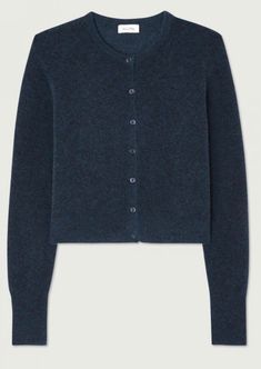 Cardigan Razpark – T/ShirtShoppe Vintage Wardrobe, Collar Cardigan, Vintage Cardigan, Petrol Blue, Round Collar, Womens Cardigan, American Vintage, Alpaca, Wool Blend