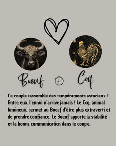 the words are written in french and have pictures of animals on them, as well as hearts