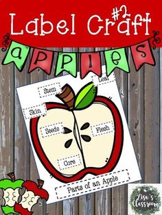 an apple themed label craft for apples