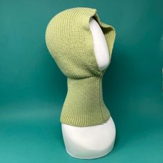 Casual Knitted Balaclava One Size, Casual Fitted Knitted Balaclava, Casual Knitted One-size Balaclava, Casual Full-face Balaclava, Casual Knit Balaclava One Size, Green Casual Balaclava For Winter, Casual Green Balaclava For Winter, Casual One-size Knit Balaclava, Casual Knit Balaclava For Cold Weather