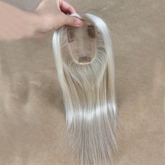 Hair topper base size: 3"*5" with full silk based looks like Realistic scalp Picture length:14"  Hair material: 100% human Remy hair Topper Density: 120%  Color:Blonde  mix color as picture With 3 soft clips easy to wear . Product Features: 100% Real Human Hair: Made from pure human hair, soft and natural to the touch, dyeable and heat-stylable, blending seamlessly with your own hair. Volume Enhancement: Designed to add volume, perfect for customers with thinning hair, creating a fuller hairstyl Real Hair Toppers For Thinning Hair, Grey Hair Topper, Hair Toppers For Women, Hair Volume, Hair Topper, Hair Toppers, Thinning Hair, Volume Hair, Real Human Hair