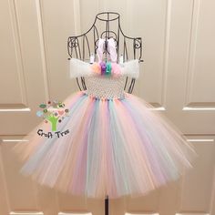 Welcome to Craft Tree AUS ♥This teal peach lavender pink tutu dress will ship out within 3-5 business days. ♥Custom orders are welcomed in any colors and sizes.  ♥Please send me messages about your thoughts/ideas and we can work out together. ♥This is Made-To-Order one piece tutu dress that comes with: TOP - Elastic unlined crochet bodice which is stretchy enough with some room to grow EMBELLISHMENTS - Chiffon flowers  STRAPS - Satin soft ribbons that are very gentle and fully adjustable  BOTTOM Sweet Tutu Dress For Dress-up, Pink Kawaii Party Dress, Sweet White Princess Dress For Birthday, Whimsical Tutu Dress For Easter Dress-up, Cute Multicolor Fairy Dress For Spring, Pink Fairy Tutu Dress For Summer, Pink Fairy Dress For First Birthday Spring, Pink Fairy Style Tutu Dress For Summer, Sweet White Tutu Dress For First Birthday