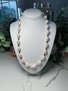 Adorable pearl necklace White Beaded Pearl Chain Necklace, White Pearl Beaded Chain Necklace, Long Pearl Pendant Chain Necklace, Long Pearl Chain Necklace With Pearl Pendant, Classic White Chain Necklace With Pearl Charm, Pearl Chain Necklace With Round Beads, Elegant Pearl Beaded Chain Necklace, White Pearl Chain Necklace With Round Beads, White Pearl Charm Choker Jewelry