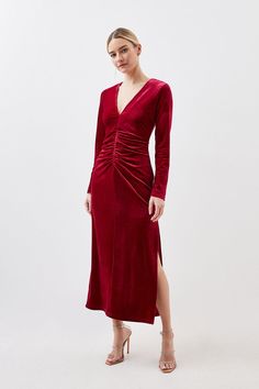 Petite Stretch Velvet Jersey Maxi Dress Velvet Dress Uk, Hen Do Outfits, Beaded Dresses, Latest Maxi Dresses, Petite Maxi Dress, Spring Wedding Guest Dress, Maxi Dress Collection, Ibiza Outfits, Jersey Maxi Dress