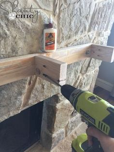 Hey guys! I have been dying to share this tutorial with you all! I built and installed this mantel for about $100! This is a project that I have had planned since we were building our house but it seemed like it was going to be such a pain and I was worried that I would {...Read More...} How To Install A Mantle, Add Mantel To Stone Fireplace, Wall Length Mantle, How To Install A Floating Mantel, Building Mantle For Fireplace, Installing Fireplace Mantle, Install Mantle On Brick Fireplace, Diy Mantle On Rock Fireplace, Building A Mantel Diy