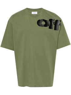 four leaf clover green/black cotton jersey texture logo print at the chest and rear text print to the rear crew neck drop shoulder short sleeves straight hem unlined Casual Green T-shirt With Logo, Green Cotton Tops With Logo Detail, Oversized Green Logo Print Tops, Green Cotton T-shirt With Logo, Green Casual Logo T-shirt, Casual Green Logo T-shirt, Green Casual T-shirt With Logo, Green Graphic Tee With Logo, Share Logo