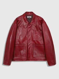 Editor's NotesThis is a comfortable leather jacket by 86d that is made out of 100% cowhide leather. It can be styled with various items for a trendy and casual look.- Simple collar- Two side pockets- Chest patch pocketMeasurements (in.)M/L- Shoulder: 21.65 in. / 22.05 in.- Chest: 25.00 in. / 25.79 in.- Sleeve: 24.61 in. / 25.00 in.- Length 26.77 in. / 27.36 in. Composition & Care- Shell: Cowhide 100%, Lining: Polyester 52% Viscose Rayon 48%- Wash alone - Professional laundry recomm Red Leather Jacket Outfit Men, Leather Biker Jacket With Flap Pockets For Work, Leather Jacket With Multiple Pockets For Streetwear, Leather Business Outerwear With Patch Pockets, Fall Business Leather Jacket With Patch Pockets, Leather Streetwear Outerwear With Pockets, Classic Leather Outerwear With Patch Pockets, Leather Jacket With Patch Pockets, Fall Leather Jacket With Multiple Pockets