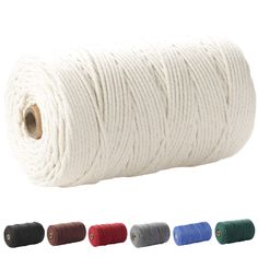 PRICES MAY VARY. 100 % Natural Macrame: 3mm cotton rope, 1/8 inches macrame rope. About 220 yards or 200m length rope. Quality Cotton Cord: perfect for any macrame project such as plant hangers, wall hangings, curtains, bags etc. It is a 4-strand twisted 100% cotton cord. Colorful Cord Rope: ZOUTOG Macrame cord has a very beautiful natural color, makes this cotton rope more attractive for artisan of all levels with beginners to advanced skills as it is easy on your eyes. Makes your tapestries or Diy Tapestry, Luxury Home Accessories, Makramee Diy, Rope Diy, White Rope, Cotton Crafts, Rope Crafts, Hand Craft, Macrame Projects