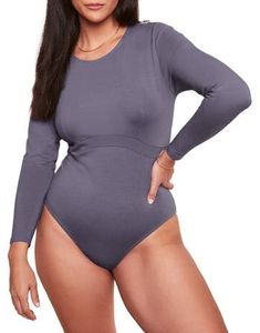 This soft knit bodysuit is made from a crepe jersey fabric that is soft and comfortable. The long-sleeve design and underbust detail provide soft shaping. The snap closure gusset makes it easy to get on and off. Long-sleeve Bodysuit 95% Viscose 5% Spandex Crepe Jersey Underbust Detail for Soft Shaping Snap Closure Gusset Knit Bodysuit, Adore Me, Long Sleeve Bodysuit, Sleeve Designs, Dark Purple, Soft Knits, Jersey Fabric, Jumpsuits For Women, Snap Closure