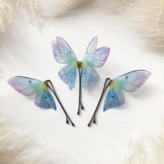 Butterfly Hair Accessories, Love Butterflies, Orchid Color, Color Butterfly, Butterfly Hair Clip, Main Idea, Green Butterfly, Butterfly Hair, Butterfly Jewelry