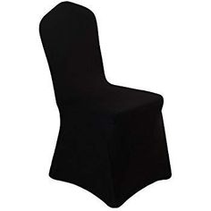 a black chair with a cover on it