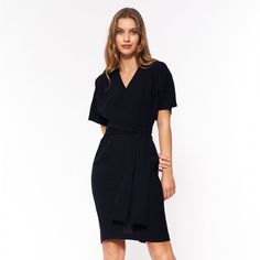 Brand New Excellent Condition! Let Me Know If You Would Like Additional Photos Or Information Tags Removed* Black Chic V-neck Short Sleeve Dress, Casual Black V-neck Dress For Work, Zara V-neck Midi Dress For Office, Chic Zara Midi Dress For Work, Black Knee-length V-neck Office Dress, Black Short Sleeve Midi Dress For Work, Chic Black V-neck Dress For Work, Zara Short Sleeve Workwear Dresses, Zara Short Sleeve Work Dresses