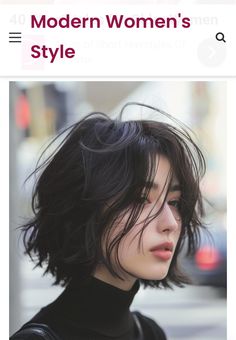 Shoulder Length Haircut Asian, Japanese Haircut Women, Short Black Hair Women, Short Hair Asian Women, Haircut Ideas For Brunettes, No Style Haircut, Short Hair Actress, Short Hair And Beard Styles, Short Korean Hair