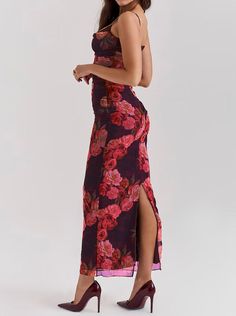 Unleash your inner good girl with our Jena Rose Print Maxi Dress! This sleeveless, slim fit dress features delicate spaghetti straps and a double layer for a romantic and feminine touch. Part of our Good Girl Things Evening Dresses Collection. Details Jena Rose Print Maxi Dress in Black Spaghetti straps Sleeveless Slim fit Double layer Romantic, feminine Good Girl Things Evening Dresses Collection Sleeveless Fitted Midi Dress With Rose Print, Fitted Sleeveless Rose Print Midi Dress, Fitted Sleeveless Midi Dress With Rose Print, Elegant Rose Print Maxi Dress, Elegant Maxi Dress With Rose Print, Spring Party Rose Print Maxi Dress, Sleeveless Rose Print Maxi Dress For Party, Fitted Maxi Dress With Spaghetti Straps For Garden Party, Summer Evening Dress With Rose Print