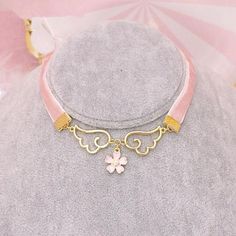 Angel Sakura Wing Choker SP179165 Pink Wings, Dropshipping Store, Kawaii Jewelry, Magical Jewelry, Kawaii Accessories, Pink Necklace, Shopify Store, Fantasy Jewelry, Girly Jewelry