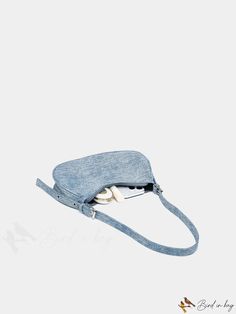 BirdinBag - Stylish Minimalist Arm Bag Armpit Bag, Baguette Bag, Word Wrap, Bag Straps, Polyester Material, Bags Shoulder, Color Blue, Bag Lady, Blue Color