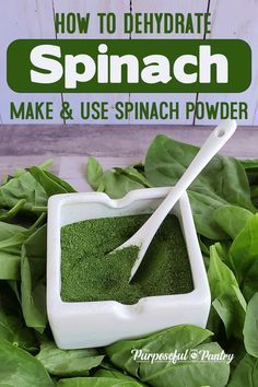 how to dehydrate spinach make and use spinach powder