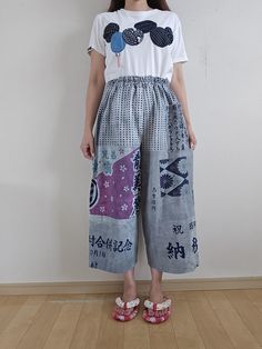 https://antiqueshopjunna.etsy.com Thank you for viewing. I dyed a tenugui cloth and made pants. Size: Pants length 90.5cm, elastic waist circumference - 104cm, rise 38.5cm, inseam 58.5cm, hem circumference 63cm 100% cotton, no lining. One pocket. Shipping: Items are shipped via International e-packet light. (Include Tracking) Delivery will take an AVERAGE of 2~3weeks. Caution: Import duties, taxes, and charges are not included in the item price or shipping cost. These changes are the buyer's responsibility. Please check with your country's customs office to determine what these additional costs will be prior to buying. Hand Dyed Cotton Wide Leg Bottoms, Average Size Women, Jumpsuits For Women, Elastic Waist, Jumpsuit Romper, Labour Day, Dye, Jumpsuit, Rompers