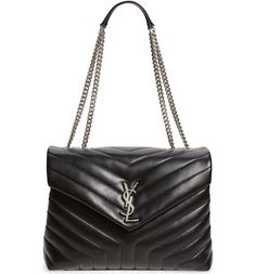 Ysl Handbags, Fur Bag, Silver Logo, Pull Through, Monogram Logo, Perfect Bag, Quilted Leather, Arm Candy, Luxury Items