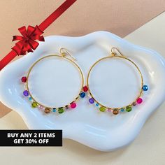 * Multicolor Hoop Earrings * ♦ Color: Multicolor, Gold ♦ Gift For: Mom, Daughter, Sister, Girlfriend, Wife  ♦ Occasions: Casual, Office, Party, Birthday ♦ Lead and Nickel Compliant �♥ Be ready to get lots of compliments ♥ ♦ More from us  https://www.etsy.com/shop/ONYUK ♦ Instagram: https://www.instagram.com/onyuk_/ ♦ Facebook: https://www.facebook.com/SHOPONYUK ♥ Your order means a lot to me ♥ Hoop Earrings Big, Earrings Big, Earrings Trendy, Hoop Earrings Gold, Minimalist Gifts, Earrings Hoop, Gold Gift, Office Party, Trendy Earrings