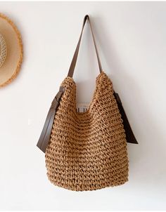 Elena Handbags Simple Straw Woven Shoulder Bag Everyday Straw Bag With Braided Details, Travel Braided Straw Shoulder Bag, Braided Straw Shoulder Bag For Travel, Straw Handheld Bag For Everyday Use, Braided Shoulder Bag For Vacation, Eco-friendly Braided Travel Bag, Straw Satchel Shoulder Bag With Adjustable Strap, Beige Braided Tote Shoulder Bag, Braided Tote Beach Bag For Everyday Use