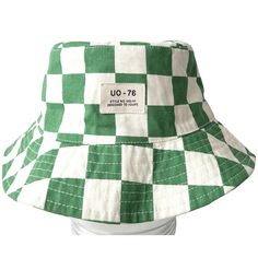 Brand New With Tag, Urban Outfitters Uo-76 Green Checkered Bucket Hat. 100% Cotton, Lined On The Inside. One Size. Please Ask Any Questions Before Purchasing. Spring Hats From Urban Outfitters, Vintage White Bucket Hat For Summer, White Retro Summer Hat, Retro White Hats For Summer, White Retro Sun Hat With Curved Brim, Urban Outfitters Adjustable Cotton Hat, Retro White Sun Hat With Curved Brim, Retro White Wide Brim Sun Hat, Trendy Green Cotton Hat