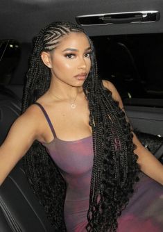 Boho Knotless Braids Human Hair, Knotless Braids Human Hair, Braids Human Hair, Boho Knotless Braids, Cornrows Braids For Black Women, Boho Knotless, Goddess Braids Hairstyles, Braided Cornrow Hairstyles