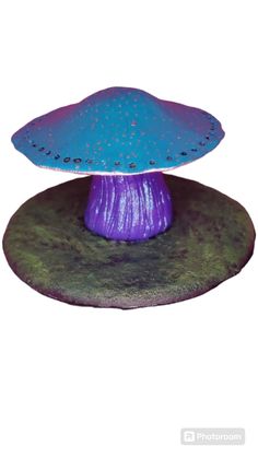 🍄This is a  2 1/4 inch tall, 4 inch wide, mushroom stand intended for studs earrings. 🍄Made from polymer clay, I added lots of holes to display as many stud earrings as possible. The grass underneath can hold the backings. Purple and teal blue colors give a fantasy feel with a surprise of silver under the cap. 🍄❗This display does not come with earrings❗ 🍄This item is ready to ship! I usually send orders on Mondays and Fridays. If you have any questions please let me know! Preppy Images, Fantasy Mushroom, Earrings Holder, Stud Earrings Holder, Purple And Teal, Teal Blue Color, Background Ideas, Studs Earrings, The Grass