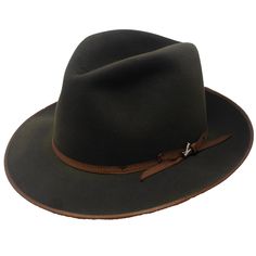 Stetson Stratoliner Special Edition Fedora Classic Leather Fedora, Classic Flat Crown Hat Bands For Western-themed Events, Classic Flat Crown Hat Bands For Western Events, Classic Brown Hat Bands For Country Events, Classic Fedora With Flat Crown, Classic High Crown Fedora For Country Events, Classic Brown Formal Hat Band, Classic Fedora With Flat Crown For Western-themed Events, Custom Adjustable Fedora For Formal Occasions