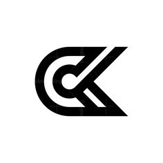 black and white logo design with the letter c