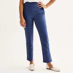 These women's pull-on straight ankle pants from Nine West are the perfect pair for just about any occasion.Click on this WOMEN'S GUIDE to find the perfect fit and more! These women's pull-on straight ankle pants from Nine West are the perfect pair for just about any occasion. Click on this WOMEN'S GUIDE to find the perfect fit and more! FEATURES No closure - pull-on styling Elastic waistband 2 front slanted pockets Non-functional fly Non-functional back welts UnlinedFIT & SIZING Short: 25 1/2-in Business Casual Cropped Leg Pull-on Pants, Pull-on Comfort Stretch Cropped Pants, Pull-on Style Comfort Stretch Cropped Pants, Comfort Stretch Cropped Leg Pull-on Pants, Comfort Stretch Pull-on Cropped Pants, Comfort Stretch Cropped Pants With Pull-on Style, Blue Comfort Stretch Straight Leg Pants, Comfort Stretch Blue Bottoms For Workwear, Blue Mid-rise Pull-on Pants