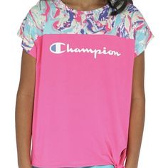 Nwt Lot Of 2 Champion Girls Shirts & Shorts Size 14/16 Showcase Your Little Girl's Girl Power With These Champion Girls 2-Pack Active Wear Upf 30 Moisture Wicking T-Shirts And Shorts. Made With A Blend Of Recycled Polyester, Polyester, Spandex, And Cotton, The T-Shirts Feature Short Sleeves And A Graphic Print That Screams Girl Power Slogans. Perfect For All Seasons, They Are Ideal For A Wide Range Of Occasions, Including Activewear. They Have Moisture-Wicking Features That Keep Your Little Girl Pink Letter Print Tops For Playwear, Cute Pink Sports Tops, Pink Summer School Tops, Pink T-shirt For Playwear In Spring, Pink T-shirt For Spring Playwear, Spring Pink T-shirt For Playwear, Pink Graphic Print Top For Sleepover, Sporty Pink Top For Playwear, Sporty Pink Tops For Playwear