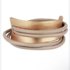 This Gorgeous Leather Bracelet With The Metal Add Matches It All! Magnetic Clasp & Made Of Leather & Zinc Alloy New With Tags Taupe Leather, Gorgeous Leather, Leather Wrap Bracelet, Magnetic Clasp, Leather Wraps, Womens Jewelry Bracelets, Wrap Bracelet, Zinc Alloy, Leather Bracelet