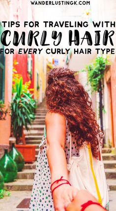 Travel beauty tips for traveling with curly hair, travel beauty essentials & best travel products for curly hair for all types. #CurlyHair #Travel #Beauty Travel Ideas For Couples, Travel Beauty Essentials, Products For Curly Hair, Travel Hairstyles, Tips For Traveling, Curly Hair Types, Hair Advice, Curly Girl Method, Travel Products