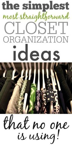 an organized closet with clothes and the words, what no one is using