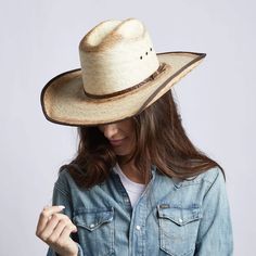 Straw Cowgirl Hat - Yuma by American Hat Makers Beach Cowboy Hat, Cowboy Hats For Women, Womens Western Hats, Straw Cowgirl Hat, Immaculate Vibes, White Cowboy Hat, Brown Cowboy Hat, Hats For Big Heads, American Hat Makers