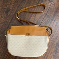 Gucci Authentic Vintage Monogram Crossbody Handbag With Adjustable Leather Strap. Good Used Condition , Has Wear, Seen In Pics. Edge And Corner Wear, Some Thread Has Come Un-Sewn As Seen Pic. The Inside Has Peeled Off. Still Has Lots Of Life Left, Great Size, Fits All Your Essentials. Tags; Vintage , Festival, And 80's, 70's, Neutrals, Casual, Trendy, Boho Gucci Satchel, Vintage Festival, Pink Shoulder Bag, Vintage Monogram, Brown Leather Shoulder Bag, Gucci Shoulder Bag, Trendy Boho, Canvas Shoulder Bag, Nylon Bag